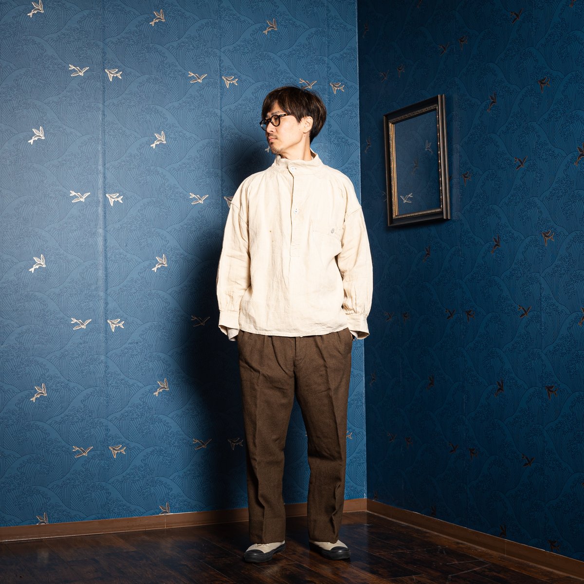 French Army Linen Bourgeron Smock | Ugla パンと古着と本 French Army Linen Bourgeron Smock | Ugla パンと古着と本