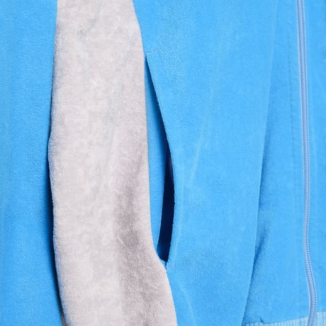 70-80s Vintage adidas Ventex Track Jacket Model Challenger Light Blue × Red (Made in France)