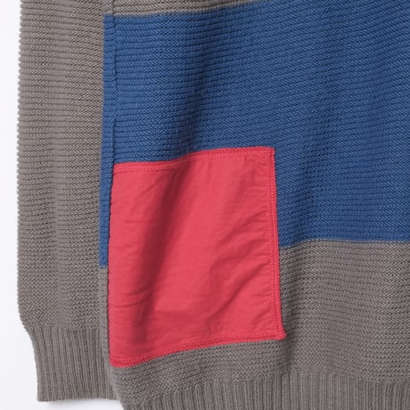 80s Vintage adidas Knit Pullover Light Blue × Gray (Made in West Germany)