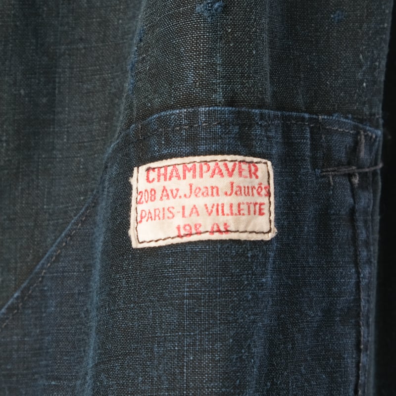 20s France Antique Indigo linen Biaude (Fullop 20s France Antique Indigo linen Biaude (Fullop