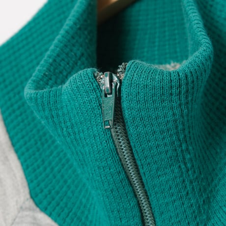 80s Vintage adidas Ventex Sweat Jacket Grey × Green  (Made in France)