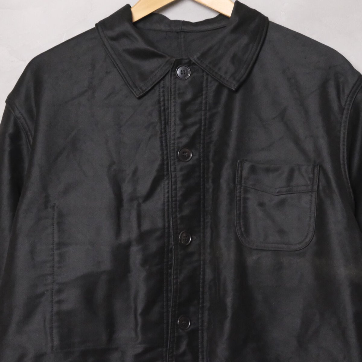 40-50s Le Mont St Michel Black Moleskin Jacket 40-50s Le Mont St Michel Black Moleskin Jacket