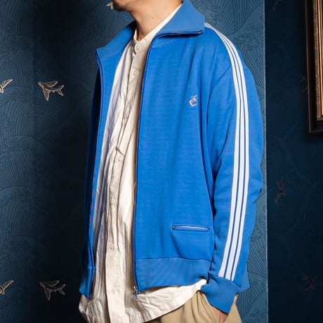 60s Vintage adidas Ventex Track Jacket ELAST Light Blue (Made in France)