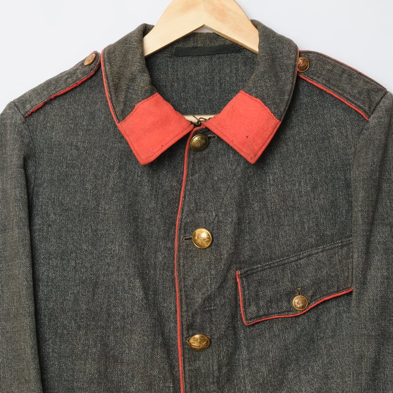 1930s Swiss Vintage Fireman Jacket Black | U 1930s Swiss Vintage Fireman Jacket Black | U
