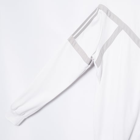 80s Vintage adidas Track Jacket White × Light Gray (Made in France)