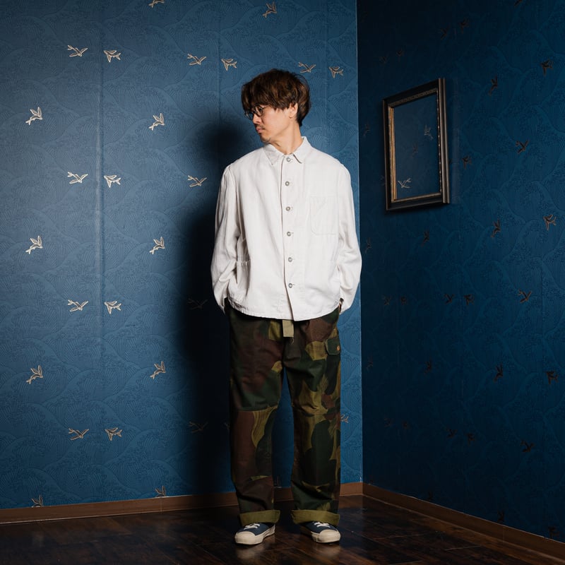 30-40s German Army HBT Cotton Linen Work Jacket