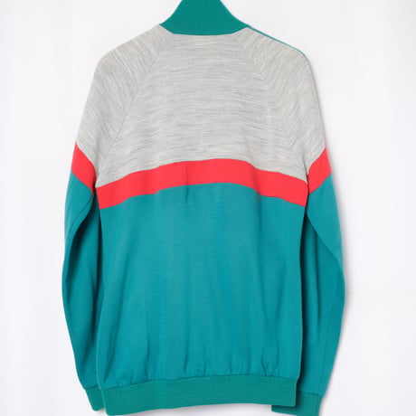 80s Vintage adidas Ventex Sweat Jacket Grey × Green  (Made in France)