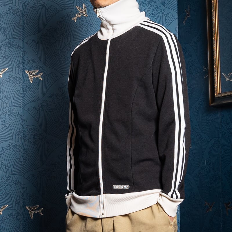 70-80s Vintage adidas Track Jacket Black × Whit