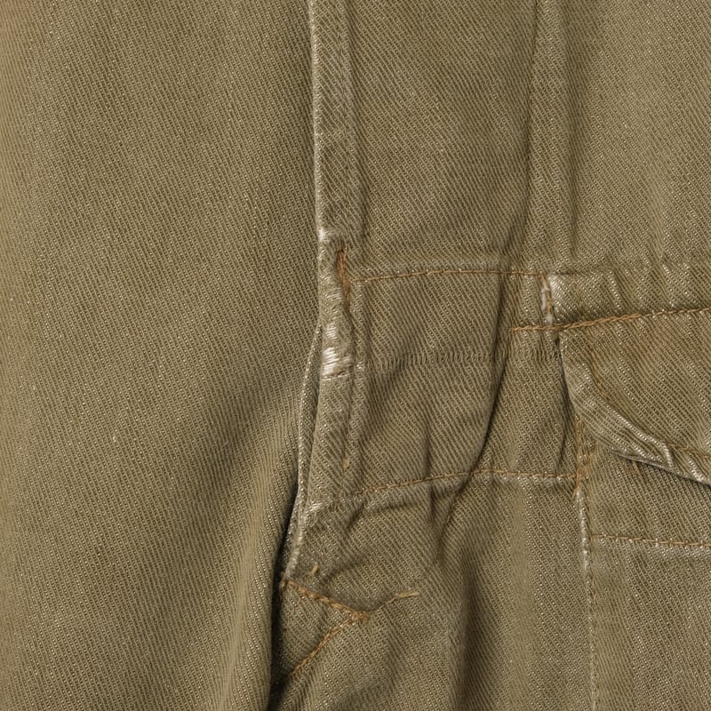 新品 50s 英軍実物 グリーンデニム オーバーパンツ オリジナル サイズ8 50s British Army Green Denim Trousers Dead Stoc