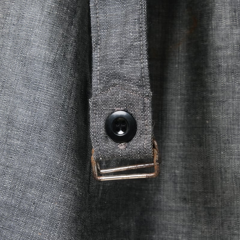 40-50s France Vintage Au Molinel Linen Black Ch 40-50s France Vintage Au Molinel Linen Black Ch