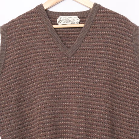 70s JOHN SMEDLEY Wool Knit Vest（Made in England)