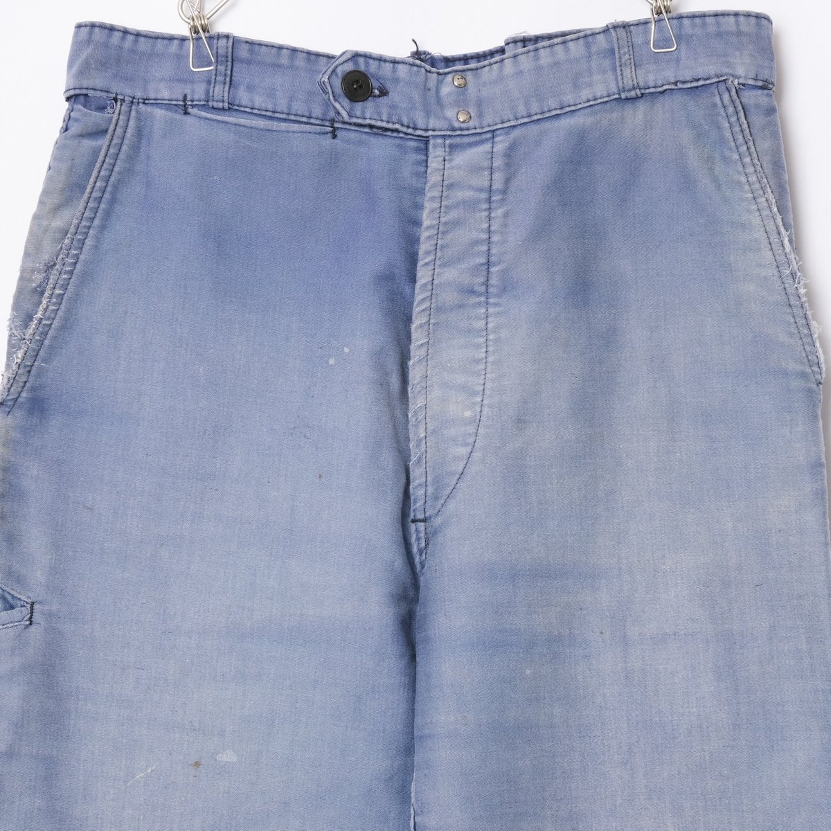 40s 50s Adolphe Lafont モールスキンパンツ XXL 40's~50's ADOLPHE LAFONT ブラックモールスキンワークパンツ デッド