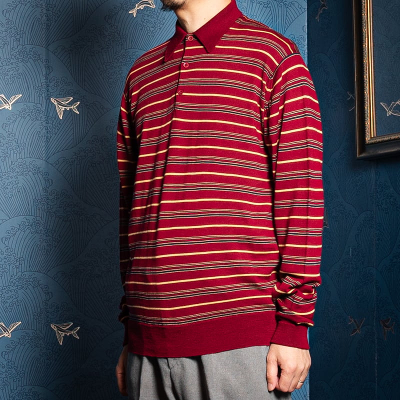 70s JOHN SMEDLEY Merino Wool Knit Polo Shirt Bu