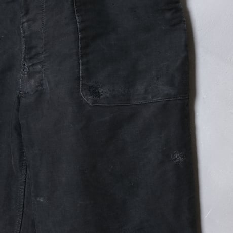 40-50s Le Mont St Michel  French Work Black Moleskin Overalls