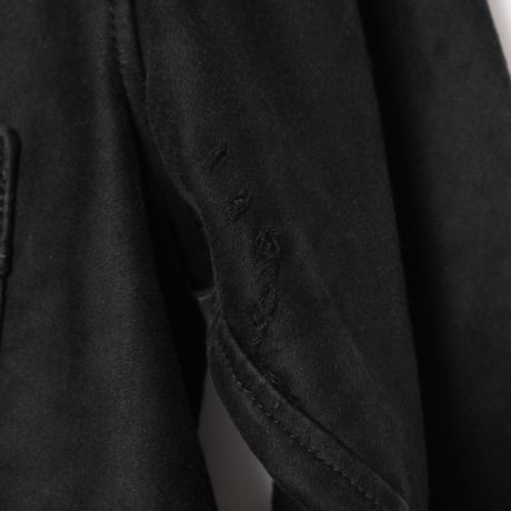 40-50s Le Mont St Michel Black Moleskin Jacket