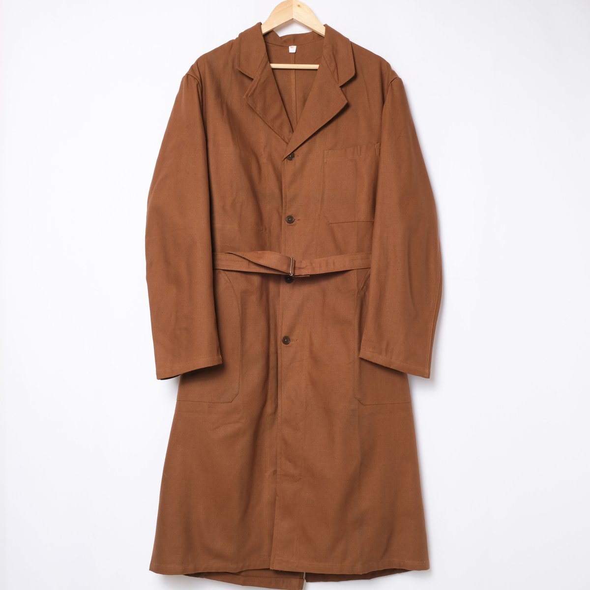 40-50s French Vintage Au Molinel Brown Metis Duster Coat Dead ...