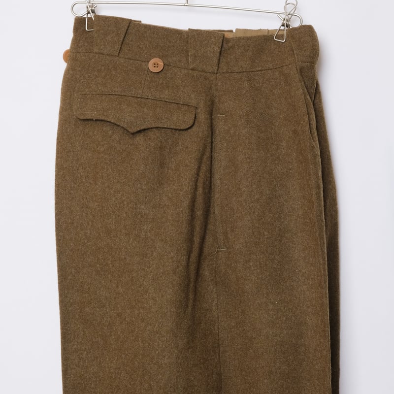40s French Army Wool Trousers Size 80C Dead St