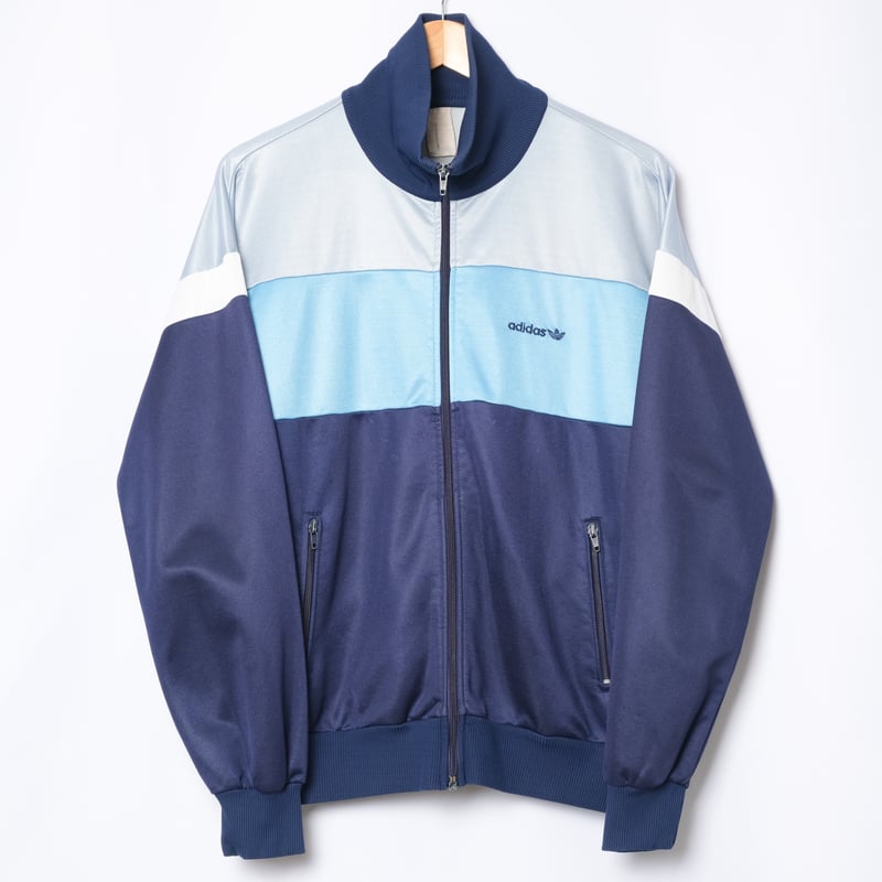 80s Vintage adidas Track Jacket Navy × Light Bl 80s Vintage adidas Track Jacket Navy × Light Bl