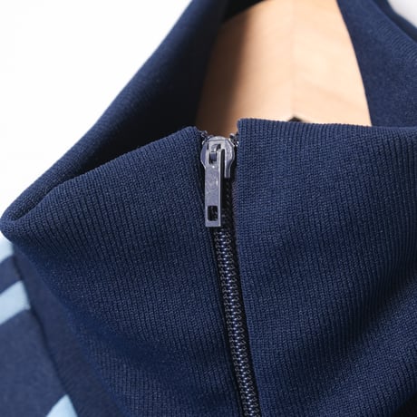 70-80s Vintage adidas Ventex Track Jacket Light Blue× Navy (Made in France) 174