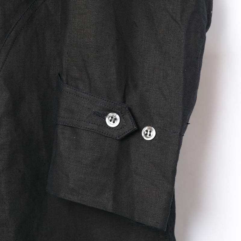 40s France Vintage Indigo Linen Maquignon Coat