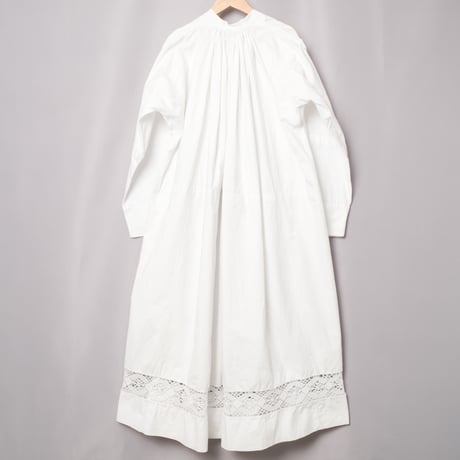 -30s France Antique Cotton Church Smock 2