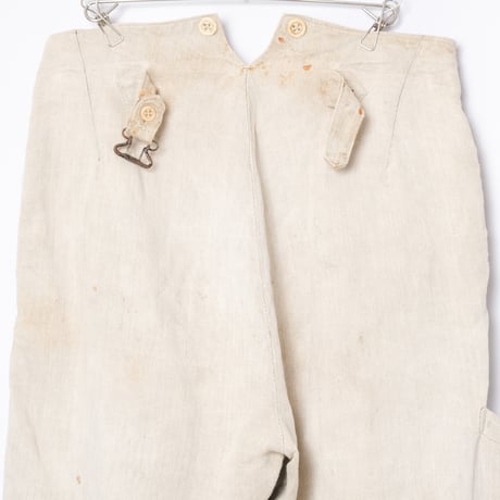 -30s French Army Linen HBT Bourgeron Trousers 2