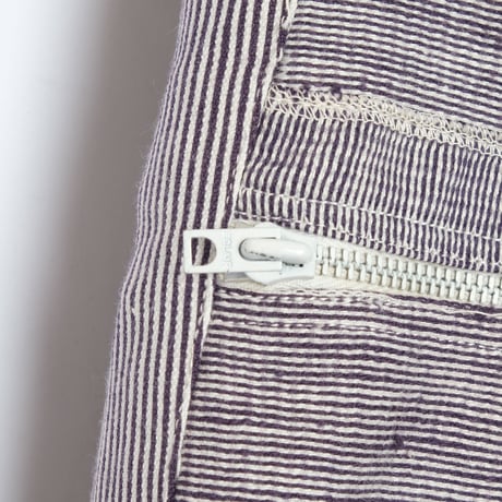 50s-60s  French Striped Butcher (Cook) Jacket  Dead Stock