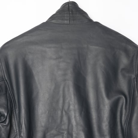 French Army Pilot Leather Jacket (Navy) Size96M With Liner