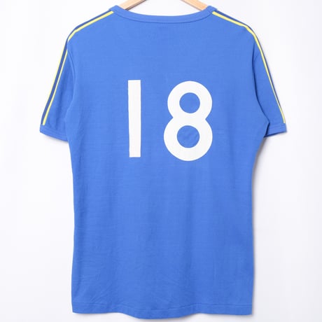 70-80s Vintage adidas Ventex Half Sleeve T-Shirt Blue（Made in France）