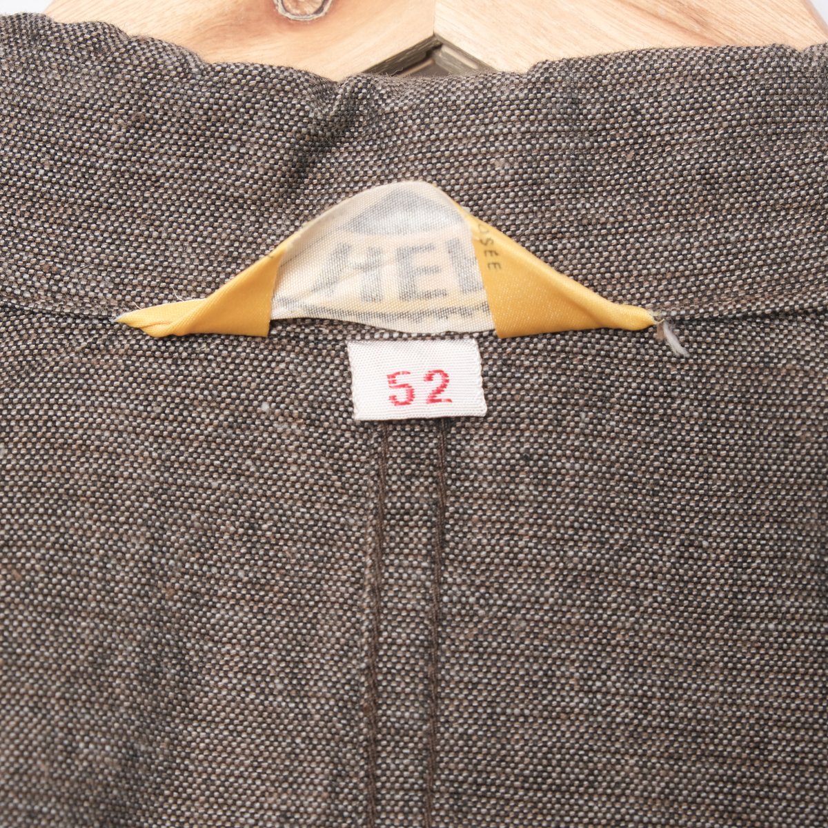 50-60s France Vintage Canvas Black Chambray Tai