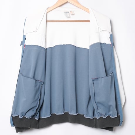 70-80s Vintage adidas Ventex Track Jacket Blue Gray × White (Made in France)