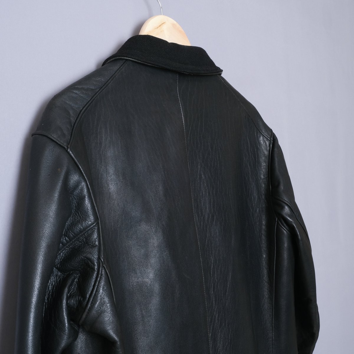 ss French Vintage Leather Jacket Corbusie