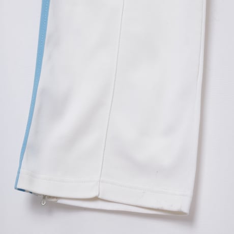 70-80s Vintage adidas Ventex Track Trousers White × Light Blue (Made in France)