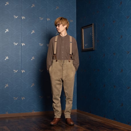 30-40s France Vintage  Cotton Pique Jodhpurs Trousers