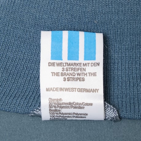 80s Vintage adidas Track Jacket Blue Gray × Gray (Made in West Germany)