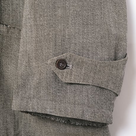30-40s French Vintage  HBT Black Chambray Atelier Coat