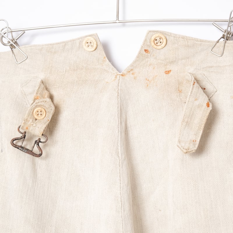 30s French Army Linen HBT Bourgeron Trousers 2