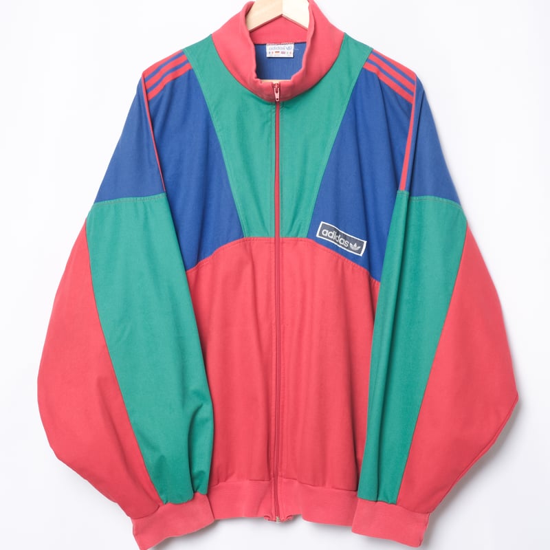 80s Vintage adidas Ventex Track Jacket Red × Bl