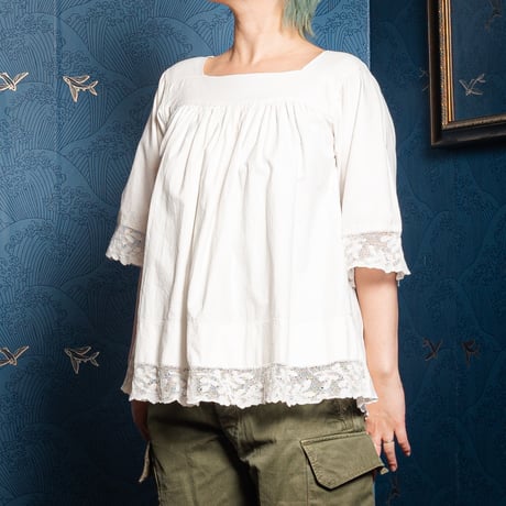-30s France Antique Church Smock (Short) 2