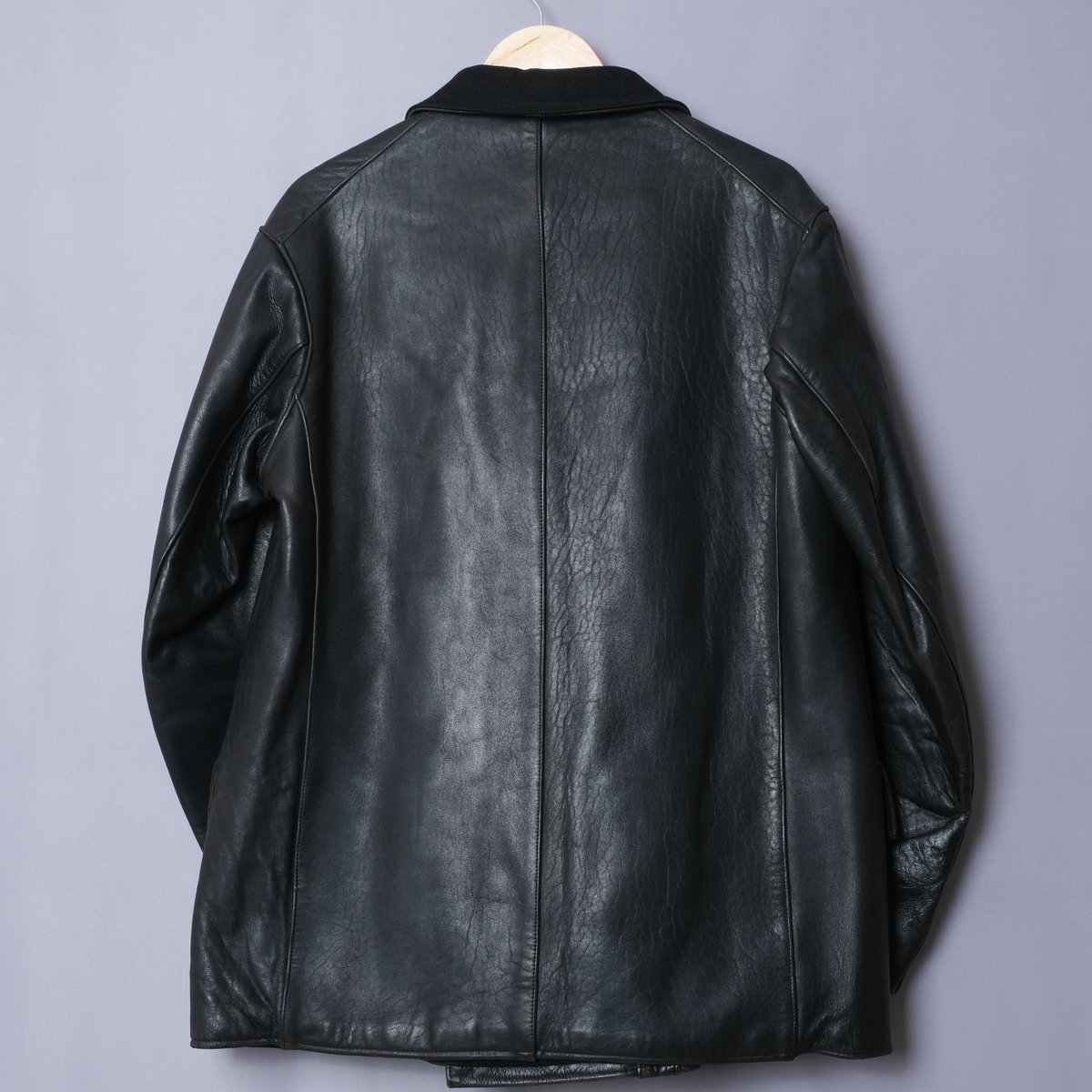 40s-50s French Vintage Leather Jacket (Corbusie...