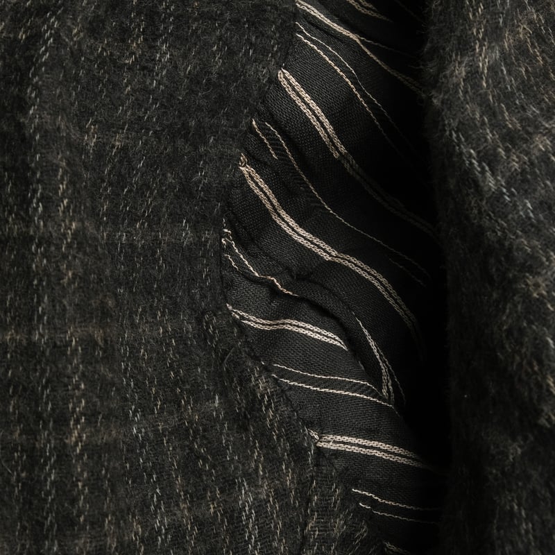 30s-40s French Vintage Leather Jacket Wool Coll