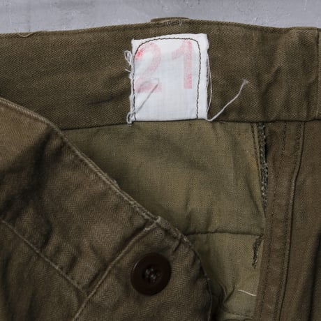 French Army M47 Trousers Late Size 21  Used ③
