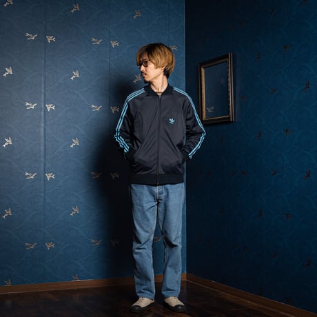 70-80s Vintage adidas VENTEX  ATP Dark Blue×Right Blue Track Jacket(Made in France)