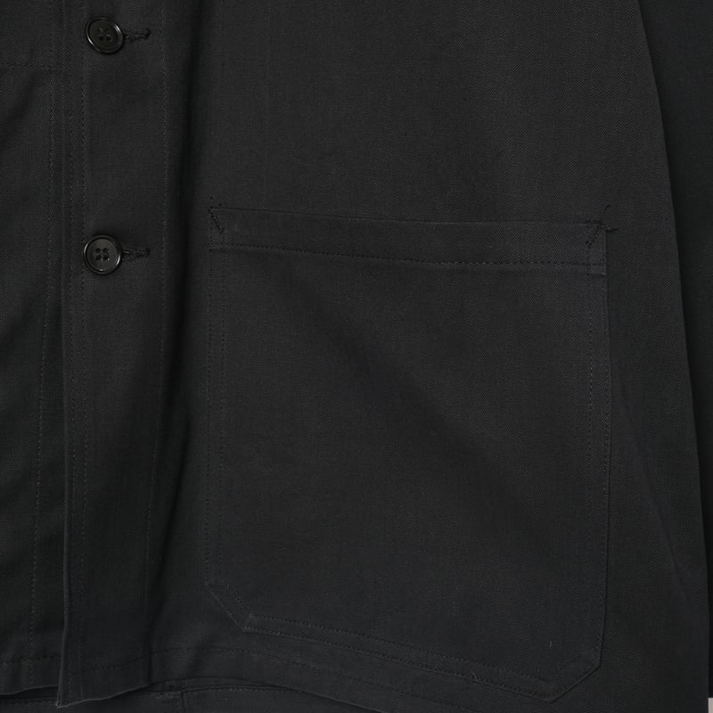 60s France Vintage ZVTT Black HBT Work Jacket D 60s France Vintage ZVTT Black HBT Work Jacket D