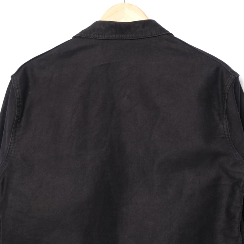 50s Le Mont St Michel Black Moleskin Jacket Siz