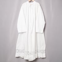 -30s France Antique Cotton Church Smock 1