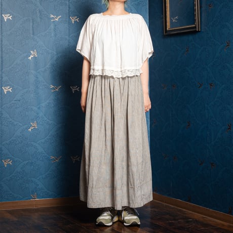 -30s France Antique Church Smock (Short) 3