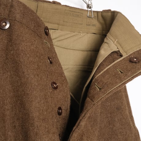 50s French Army Wool Trousers Size 32 Dead Stock