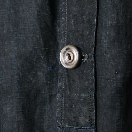 1900s Antique Indigo linen  Biaude