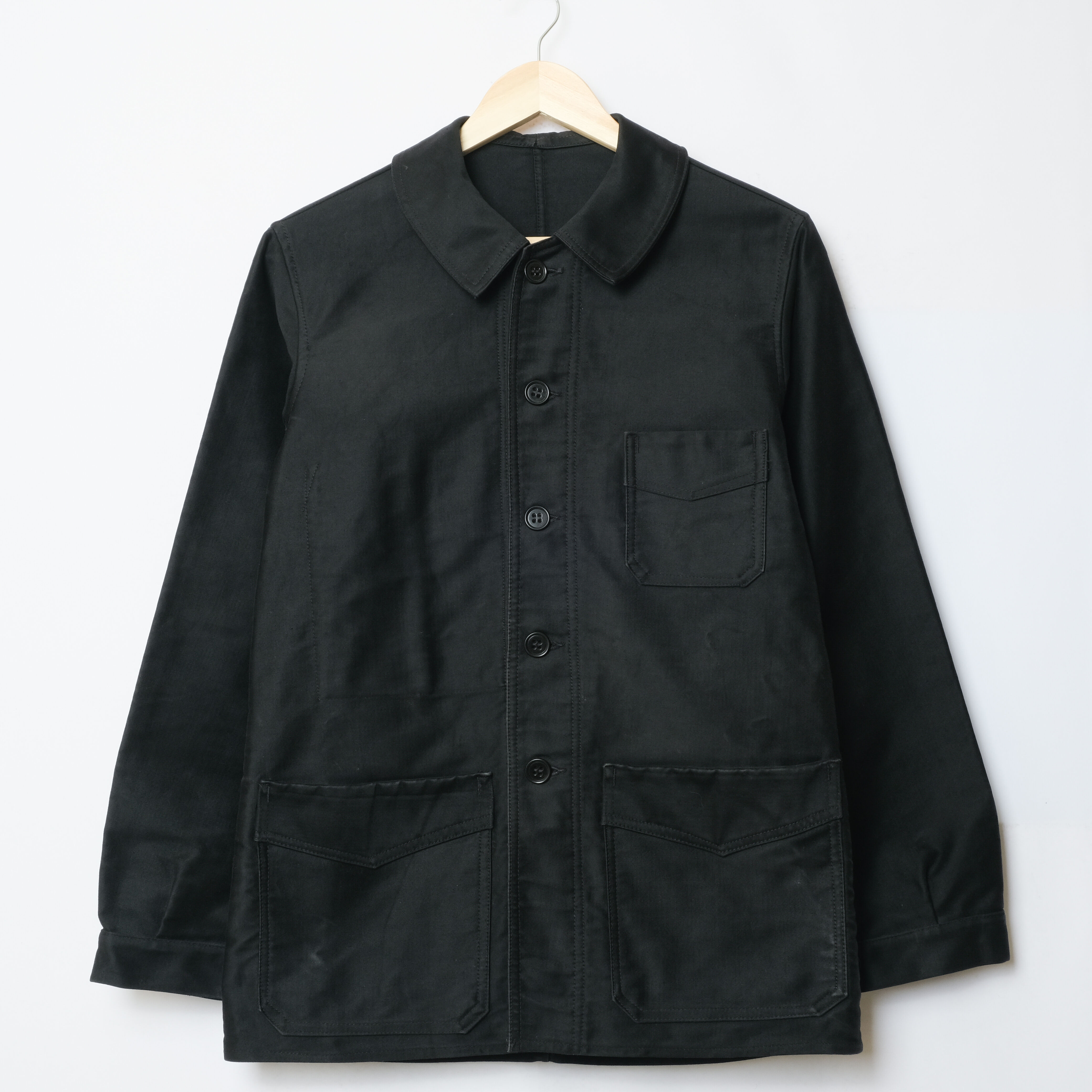 40-50s Le Mont St Michel Black Moleskin Jacket